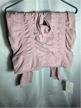 Women's Sweetflexx Leggings Size 14 Pink Ruched Athletic Pants workout hiking